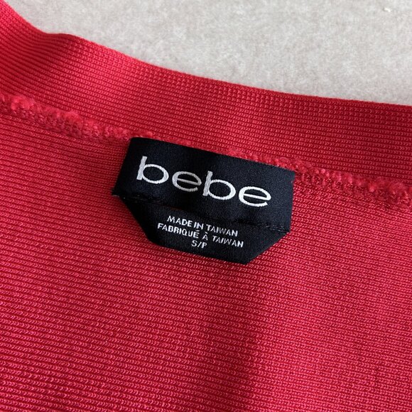 Bebe Deep V Zipper Bodycon Dress ASO Isabelle Lightwood - Picture 6 of 9